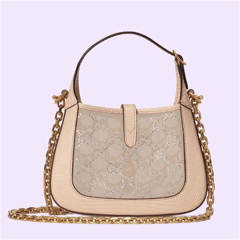 gucci jackie 1961 mini crystal lizard bag|Jackie 1961 GG crystal mini bag .